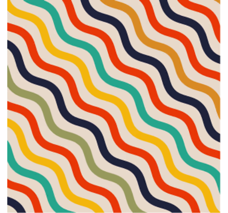 Dessous de verre motif ondulé coloré - TenStickers