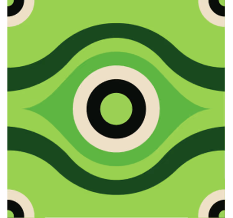 Dessous de verre motif ondulé vert - TenStickers