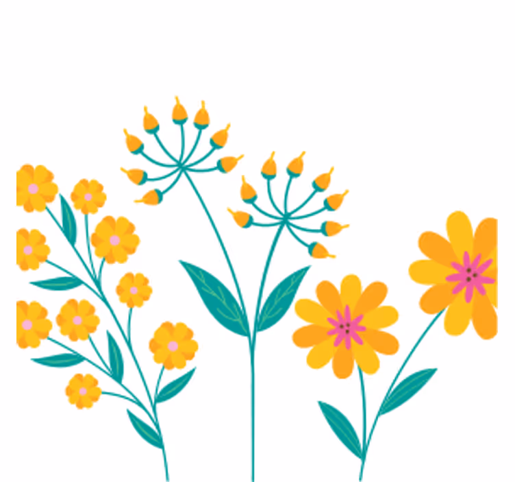 Dessous de verre bière composition de fleurs vibrantes - TenStickers