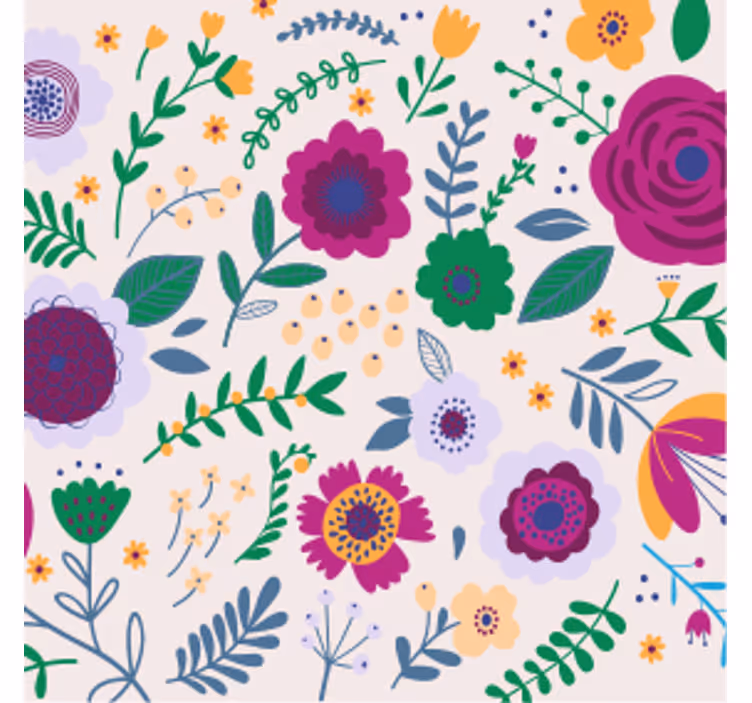 Dessous de verre geek composition florale colorée - TenStickers
