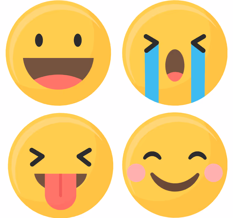 Dessous de verre motif emojis drôles - TenStickers