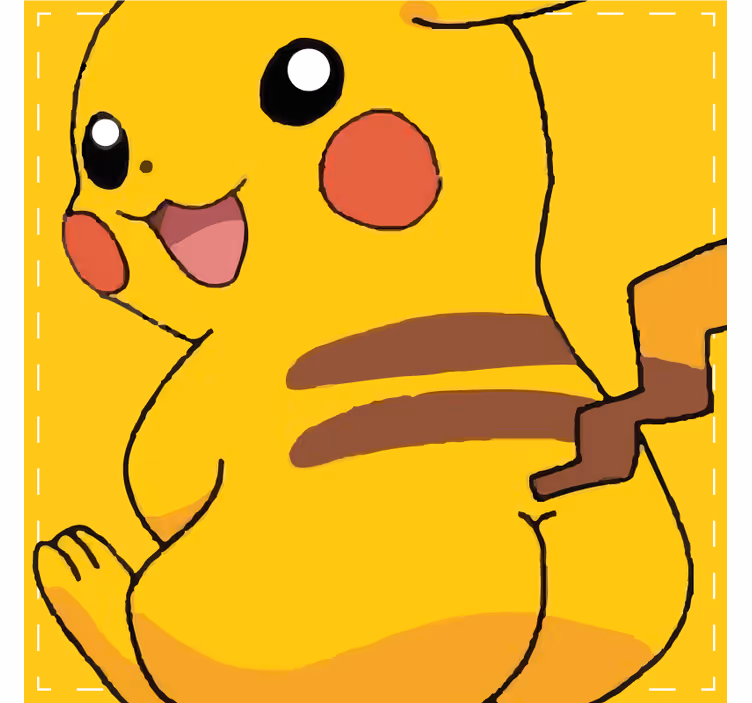 Dessous de verre vintage personnage jaune animé - TenStickers