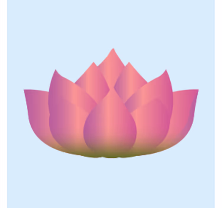 Dessous de verre geek fleur de lotus en fleur - TenStickers
