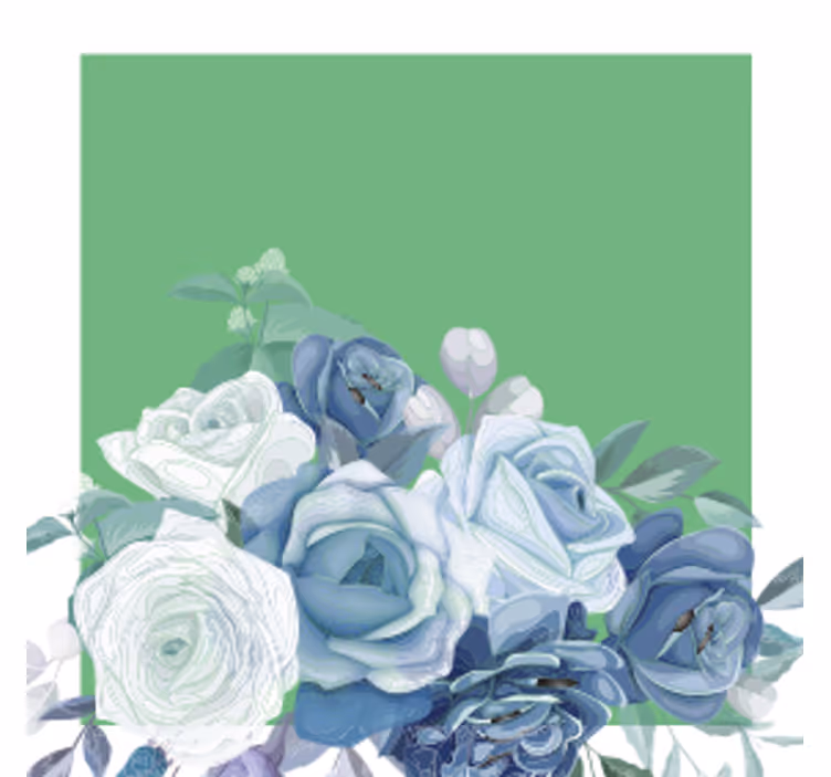 Dessous de verre mariage composition florale élégante - TenStickers