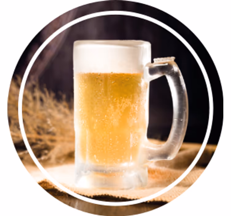Dessous de verre bière mug réfrigéré avec mousse - TenStickers