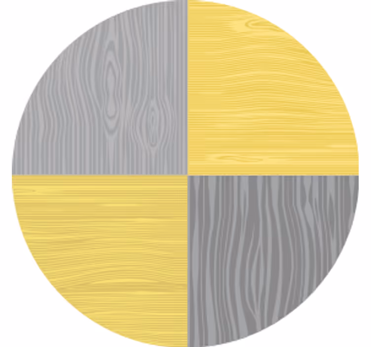 Dessous de verre motif circulaire effet bois - TenStickers
