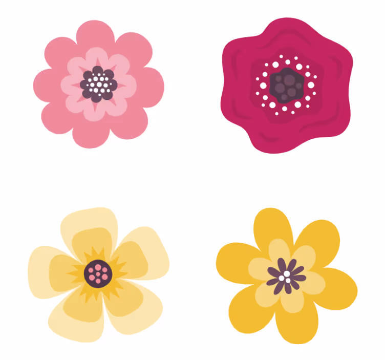 Dessous de verre geek motifs floraux vibrants - TenStickers