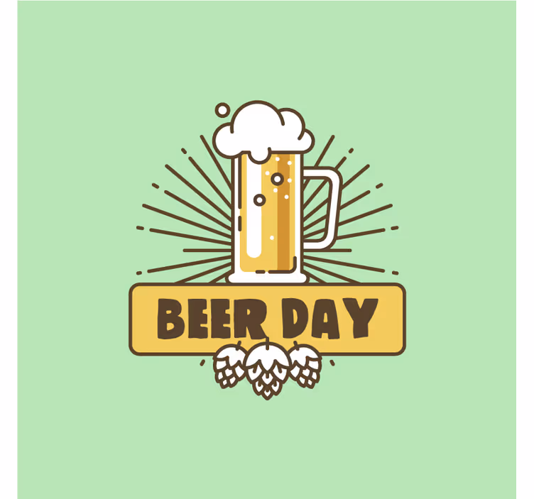 Dessous de verre bière célébration de chope - TenStickers