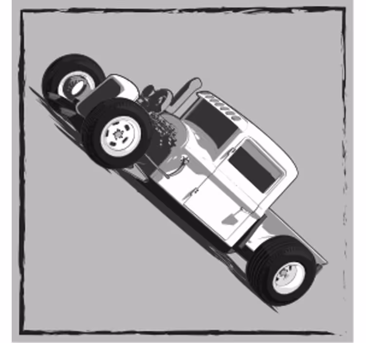 Dessous de verre geek illustration de hot rod intemporelle - TenStickers