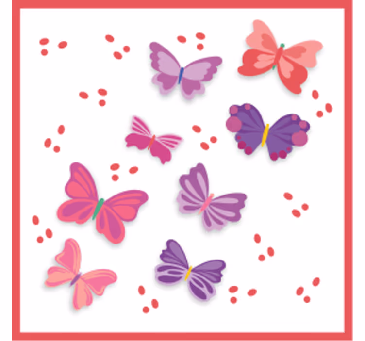Dessous de verre geek illustrations de papillons vifs - TenStickers
