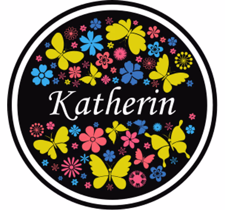 Dessous de verre personnalisable papillon floral - TenStickers