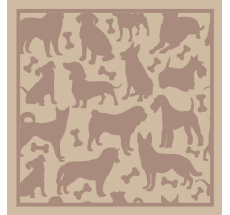 Dessous de verre moderne formes canines ludiques - TenStickers
