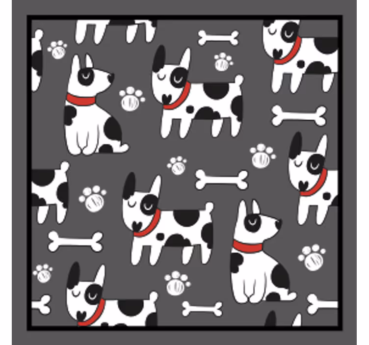 Dessous de verre moderne motif de chien joueur - TenStickers