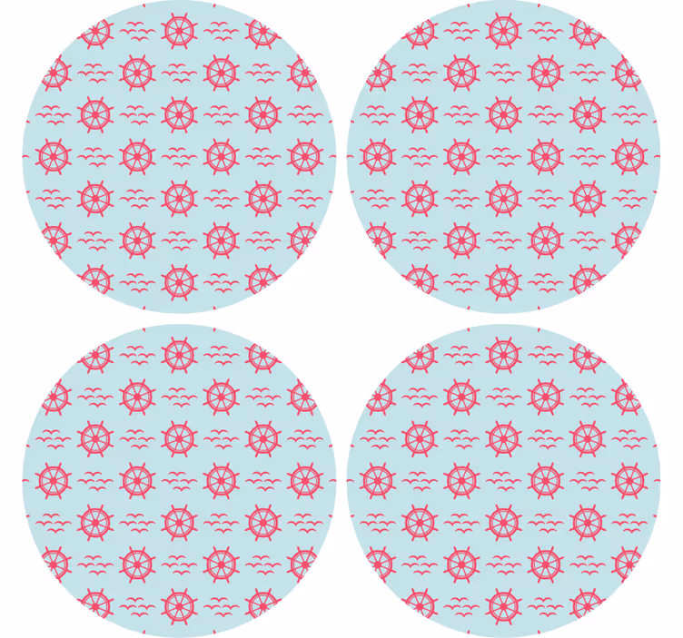 Dessous de verre geek motif de roue nautique - TenStickers