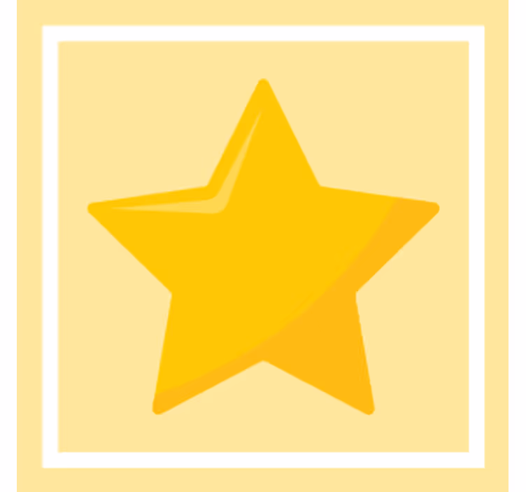 Dessous de verre moderne étoile jaune audacieuse - TenStickers