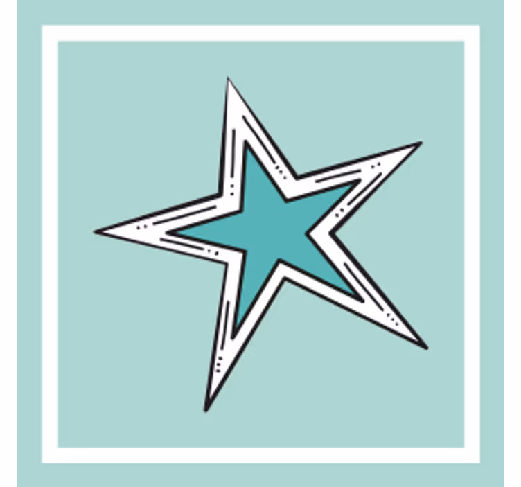 Dessous de verre bière motif étoile graphique - TenStickers