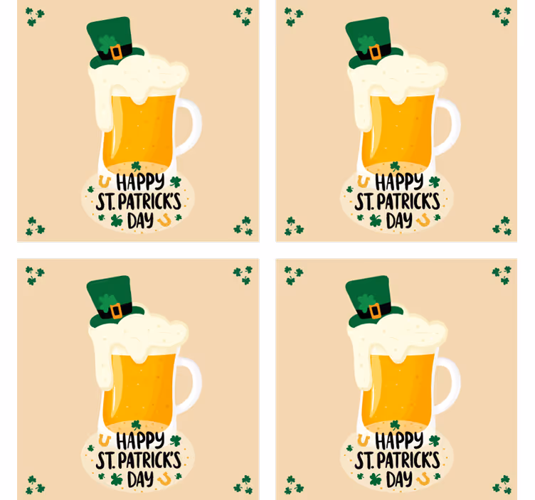 Dessous de verre bière mug à bière festif - TenStickers