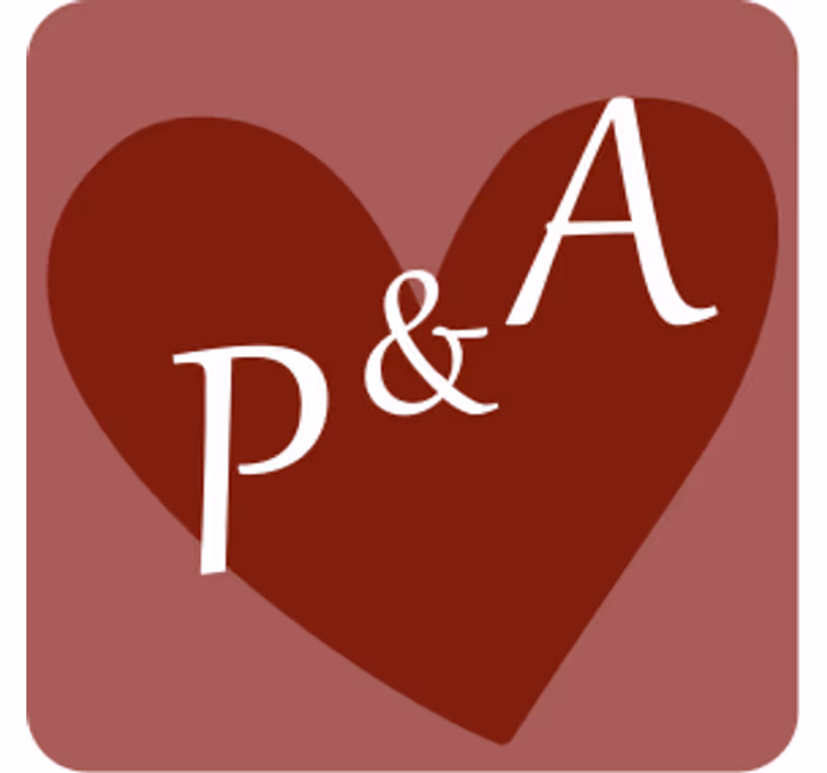 Dessous de verre mariage motif cœur personnalisé - TenStickers