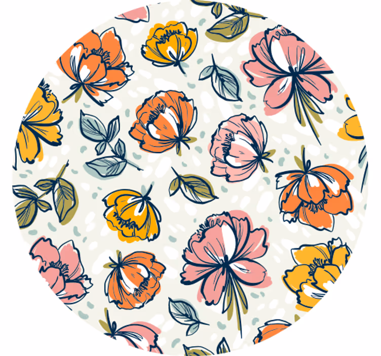 Dessous de verre moderne style imprimé botanique - TenStickers