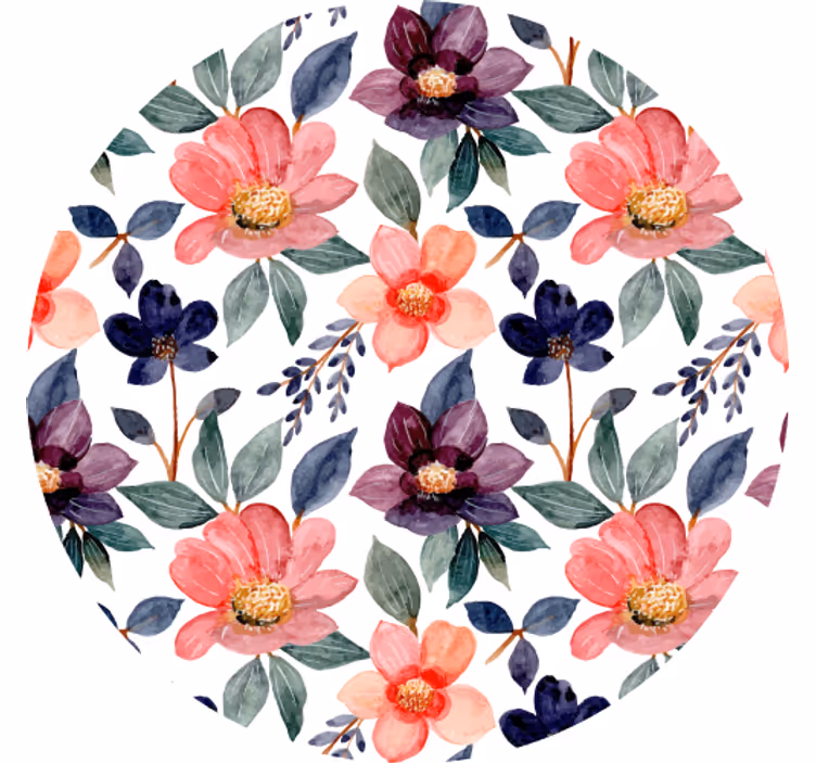 Dessous de verre geek motif floral éclaboussé - TenStickers