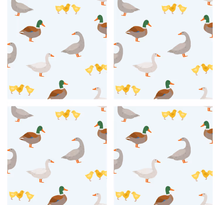 Dessous de verre personnalisable motifs de canard ludiques - TenStickers