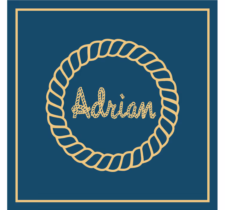 Dessous de verre personnalisable monogramme en corde - TenStickers