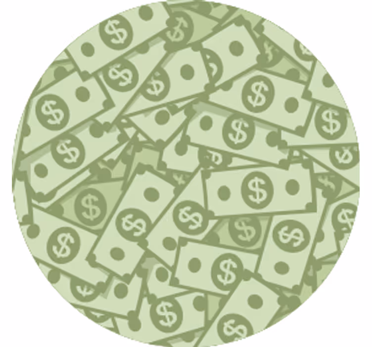 Dessous de verre moderne motif billets - TenStickers