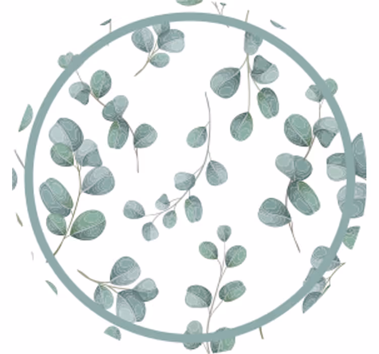 Dessous de verre motif feuilles d'eucalyptus - TenStickers