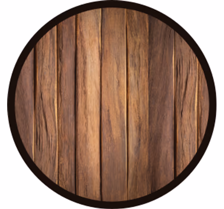 Dessous de verre bière texture bois circulaire - TenStickers
