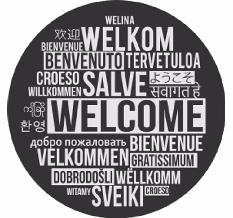 Dessous de verre bière bienvenue multilingue - TenStickers