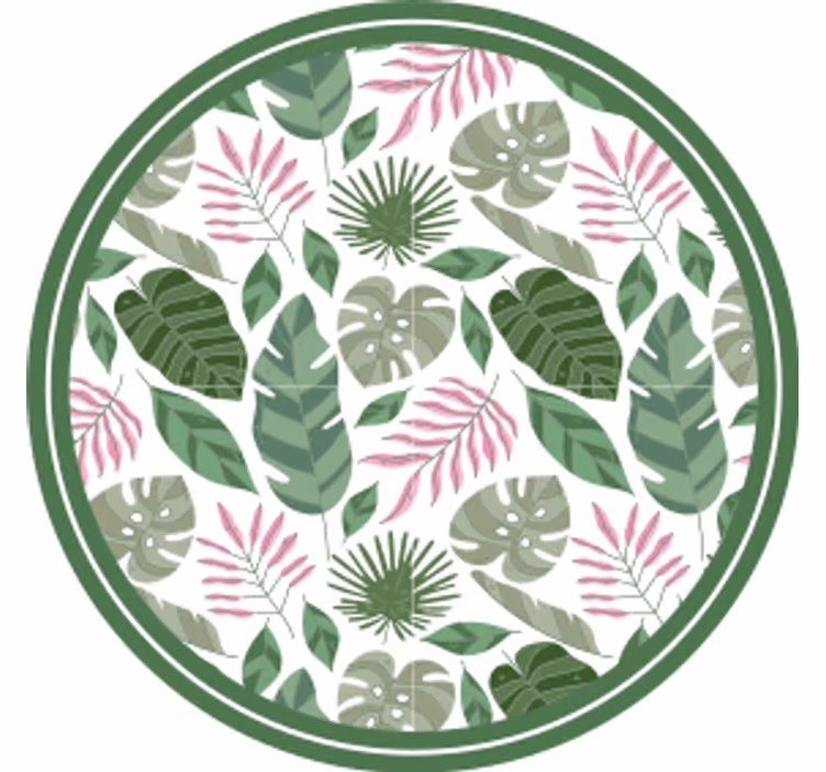 Dessous de verre bière concept feuille tropicale - TenStickers