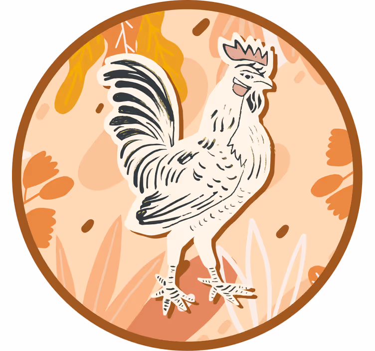 Dessous de verre geek illustration de coq stylisée - TenStickers