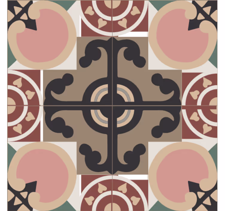 Dessous de verre carreaux motifs géométriques complexes - TenStickers
