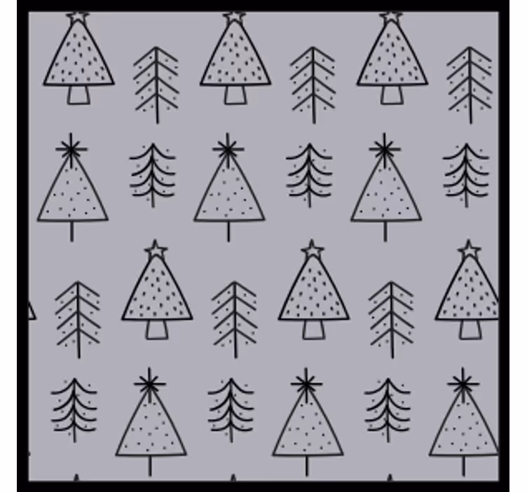 Dessous de verre noël motifs d'arbres stylisés - TenStickers