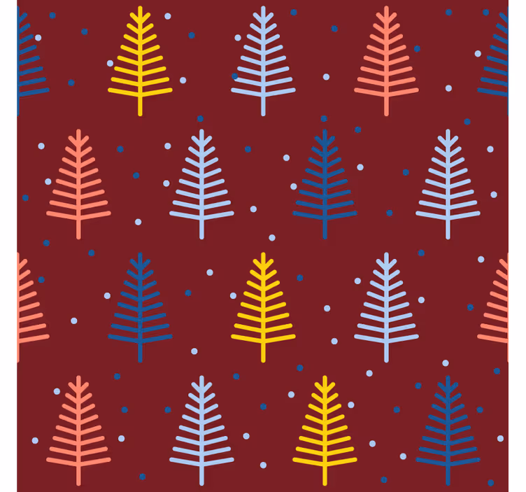Dessous de verre noël motif arbre coloré - TenStickers