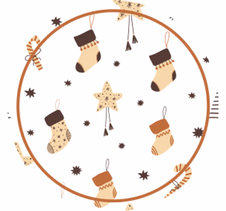 Dessous de verre noël chaussettes festives - TenStickers