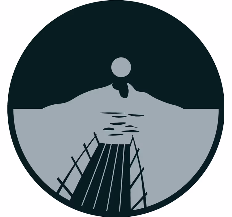 Dessous de verre bière coucher de soleil sur l'eau - TenStickers