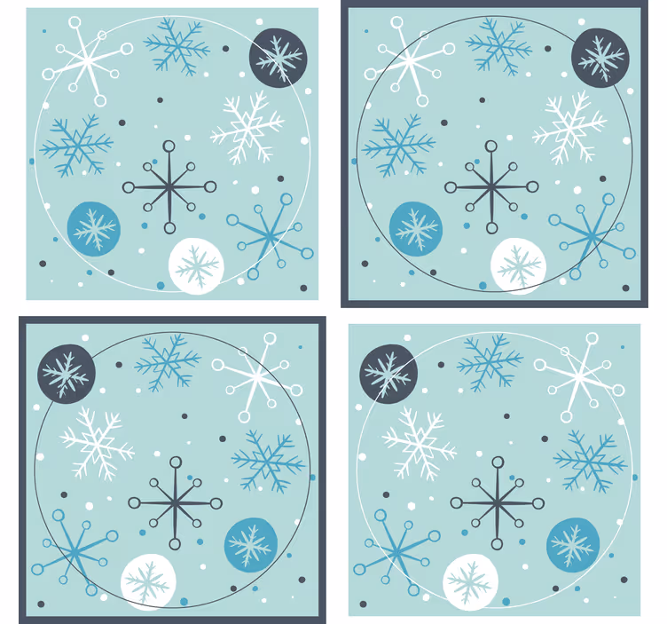 Dessous de verre noël collection de motifs flocons - TenStickers