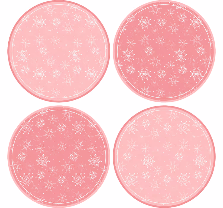 Dessous de verre noël motif flocon de neige - TenStickers