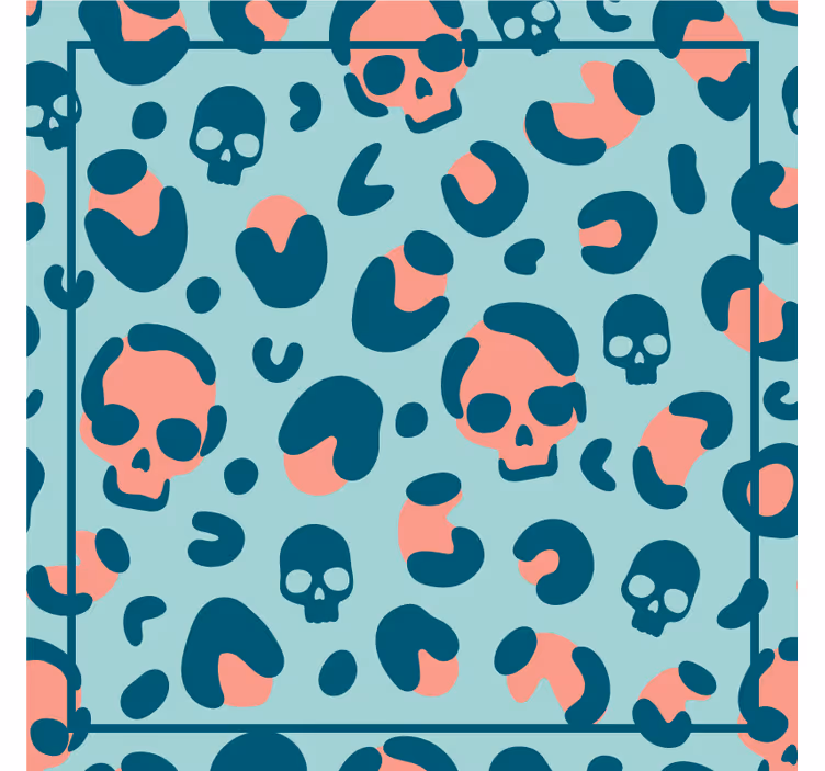Dessous de verre geek géométrie à motifs crânes - TenStickers