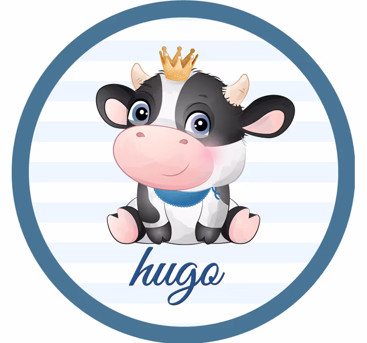 Dessous de verre personnalisable vache mignonne - TenStickers