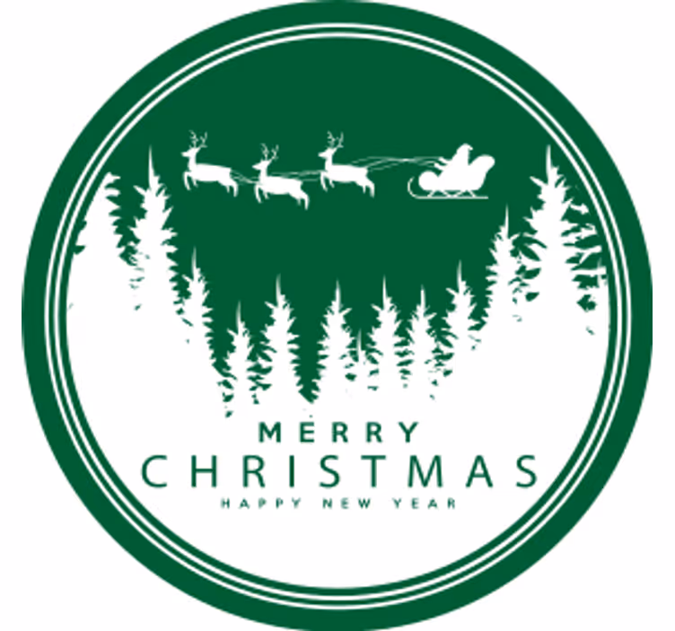 Dessous de verre noël scène festive du traîneau du père noël - TenStickers