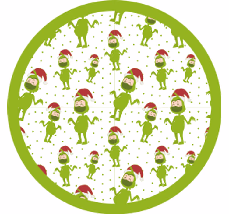 Dessous de verre noël personnages verts amusants - TenStickers