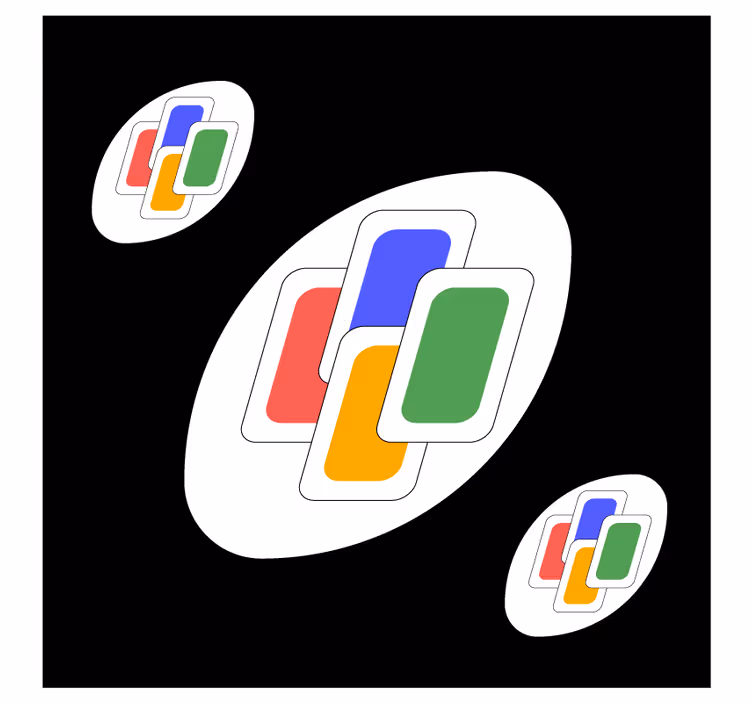 Dessous de verre geek formes superposées colorées - TenStickers