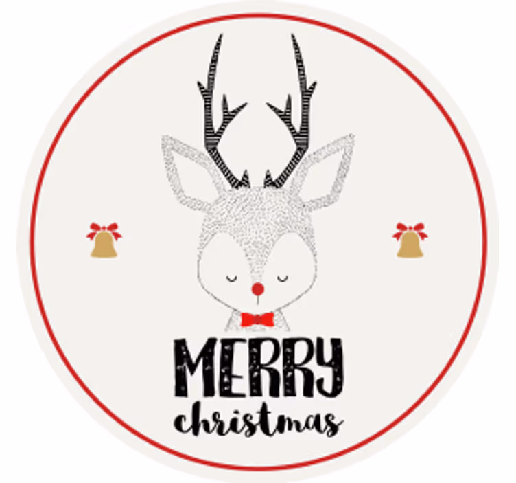 Dessous de verre noël renne avec cloches - TenStickers