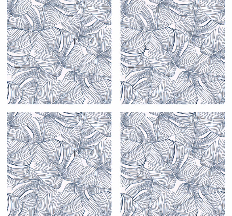 Dessous de verre design à motif de feuilles - TenStickers