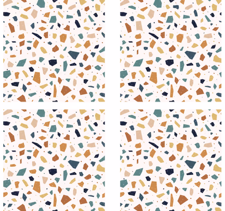 Dessous de verre bière motif terrazzo - TenStickers