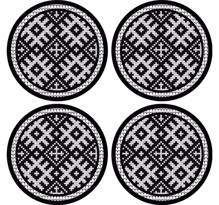 Dessous de verre motif tricoté - TenStickers