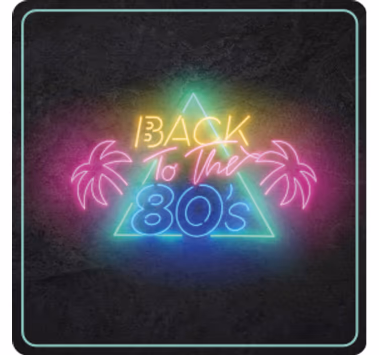 Dessous de verre vintage néon rétro des années 80 - TenStickers