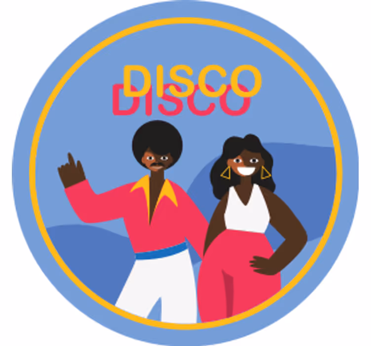 Dessous de verre geek soirée dansante disco - TenStickers